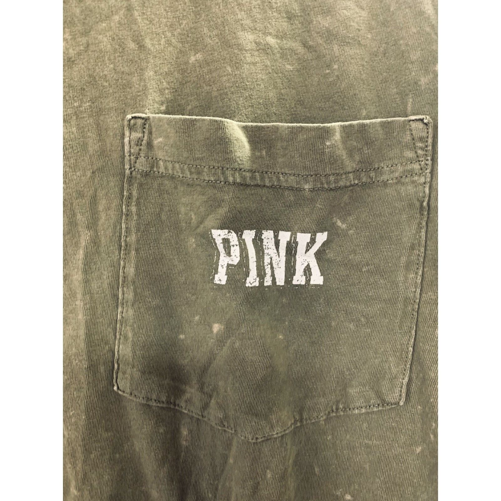 Victoria's Secret Victoria's Secret PINK Kinder to the Planet Logo Tee Womens Size Medium Green Shirt Casual Short Sleeve Crew Neck Pullover 100% Cotton Size M / US 6-8 / IT 42-44 - 2 Thumbnail
