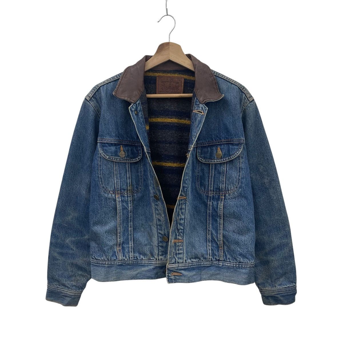 Edwin Vintage Edwin Blanket Lined Denim Trucker Jacket Size US S / EU 44-46 / 1 - 1 Thumbnail