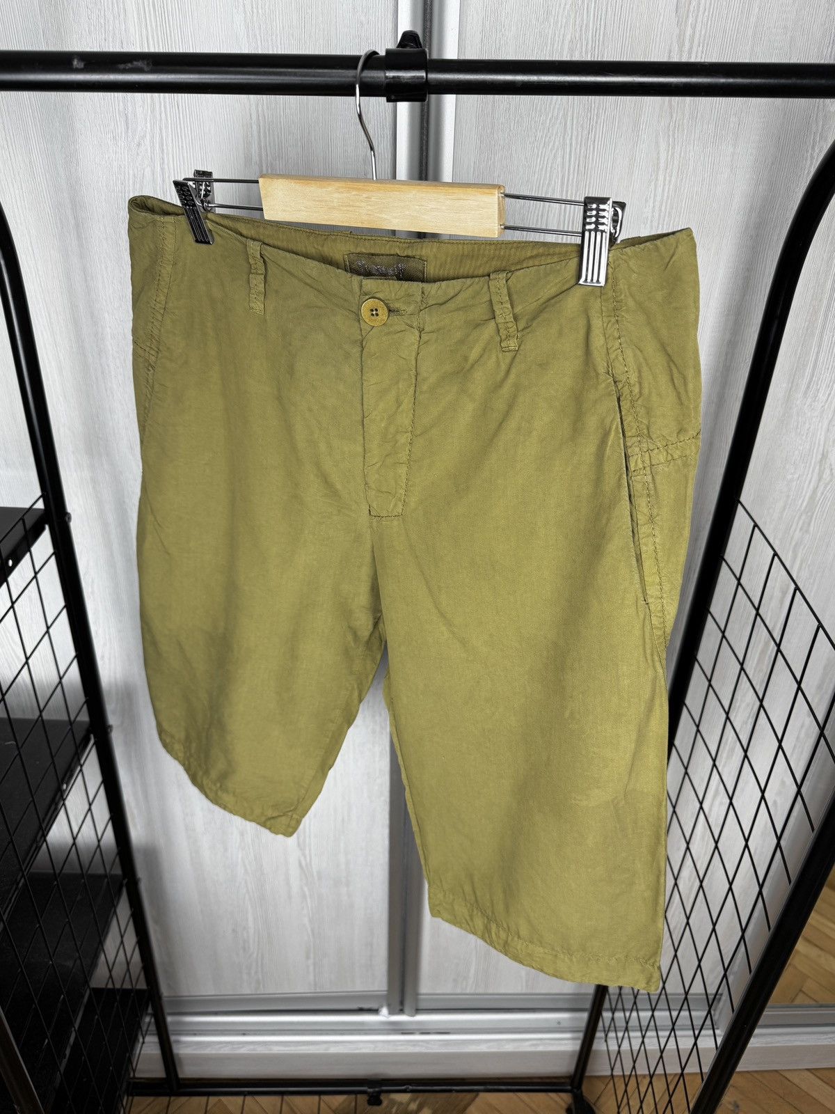 Transit Transit E142 Khaki/Gold Cotton-Viscose-Silk shorts size M Size US 32 / EU 48 - 5 Thumbnail