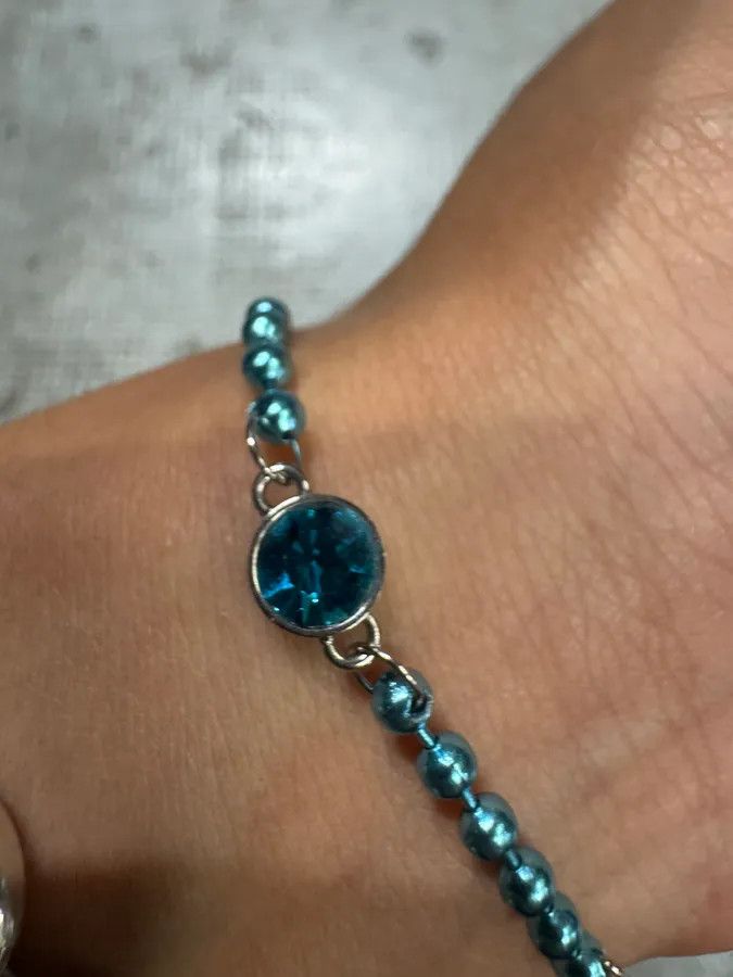 Just Cavalli × Vintage Cavalli Blue Embellished Bullet Bracelet Size ONE SIZE - 5 Thumbnail