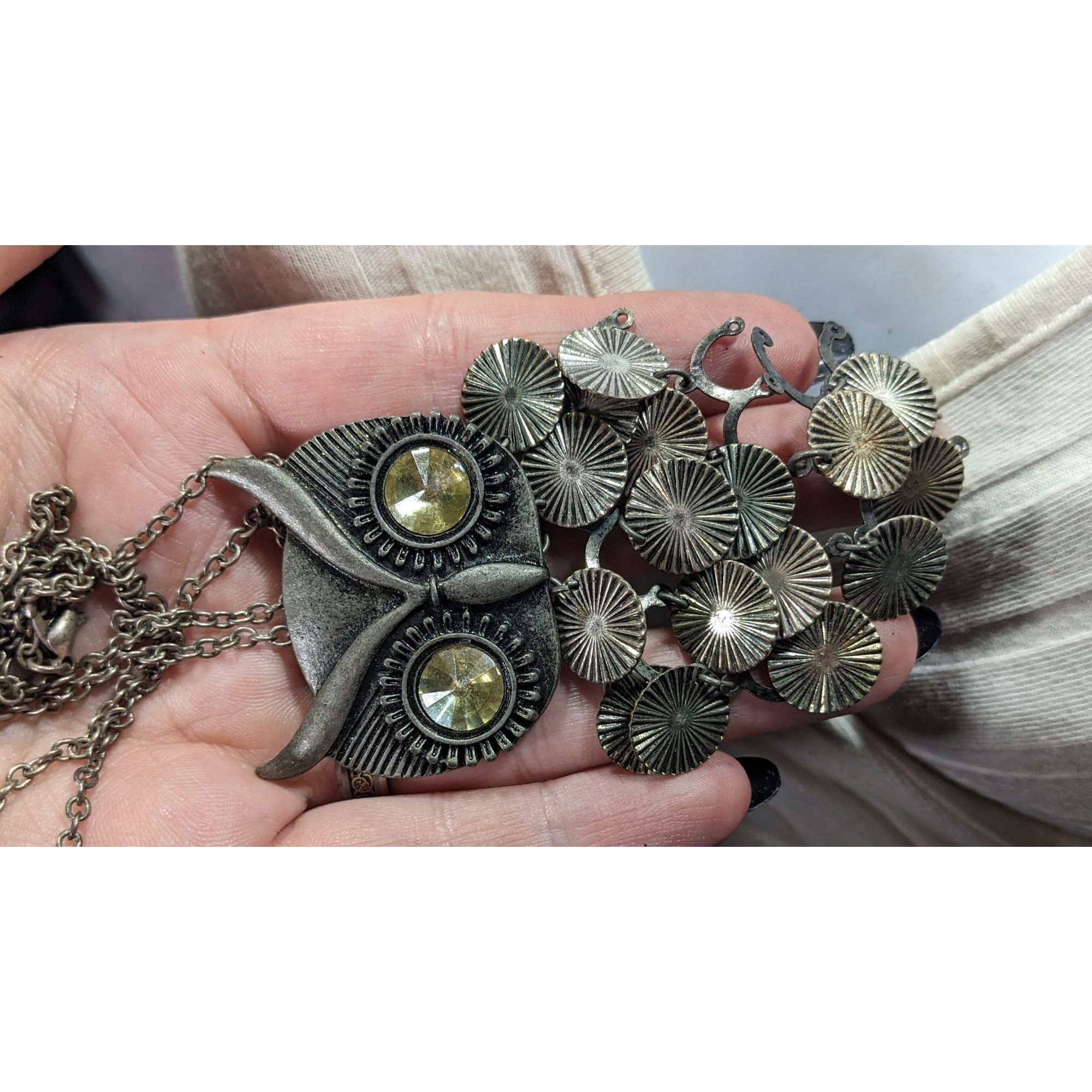 Other Quirky Y2K Own Pedant Necklace With Disc Fringe Feathers And Size ONE SIZE - 5 Thumbnail