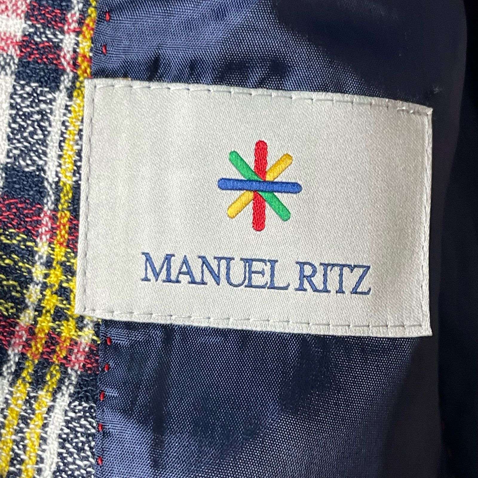 Manuel Ritz Manuel Ritz Kariertes Sakko Weiss Long Sleeve Blazer Plaid Size US L / EU 52-54 / 3 - 10 Thumbnail