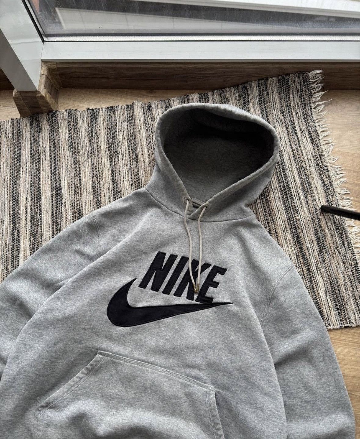 Nike × Vintage Vintage Nike Big logo Y2K Grey Hoodie Size US M / EU 48-50 / 2 - 4 Thumbnail