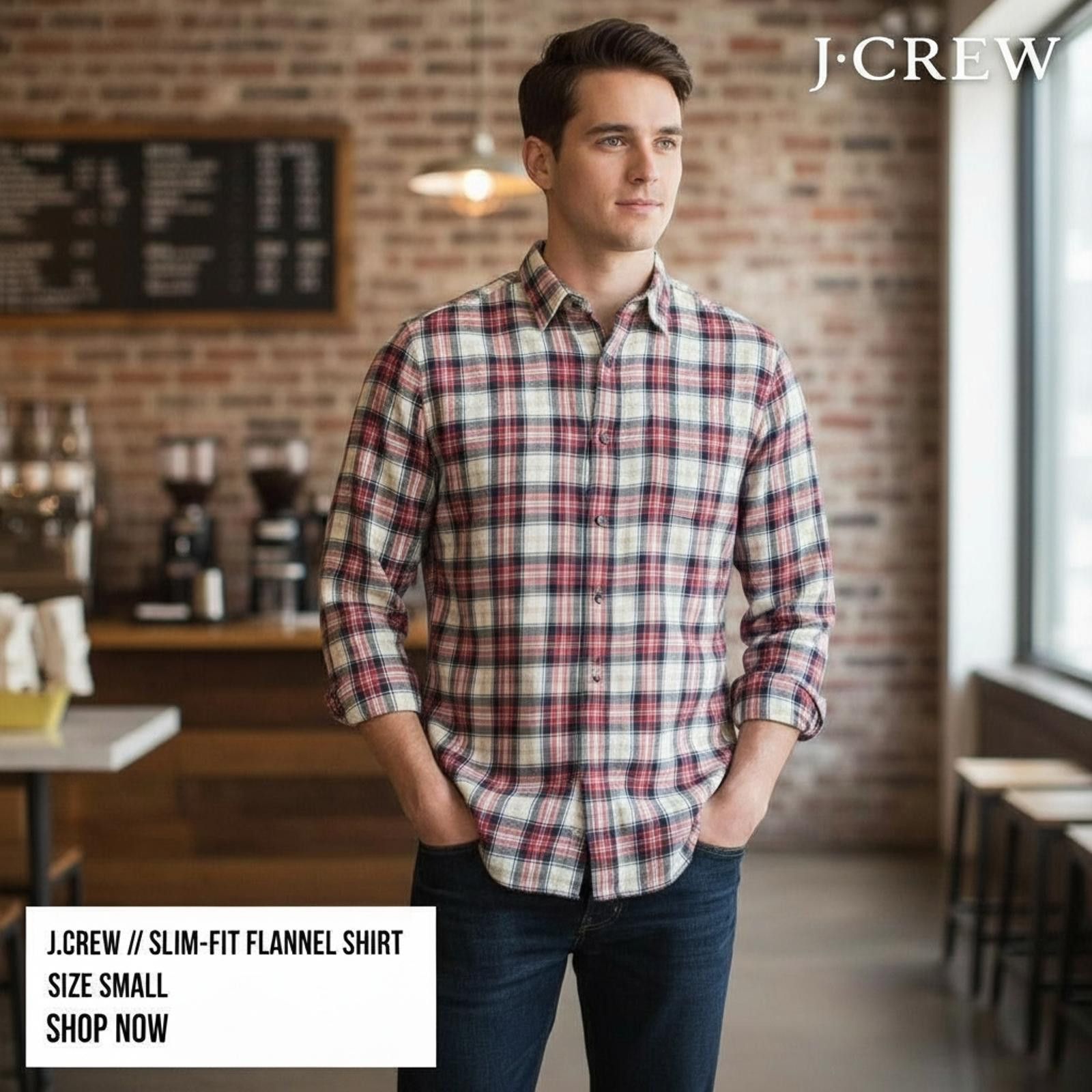 J.Crew J.Crew Slim-Fit Flannel Shirt Size Small Size US S / EU 44-46 / 1 - 1 Thumbnail