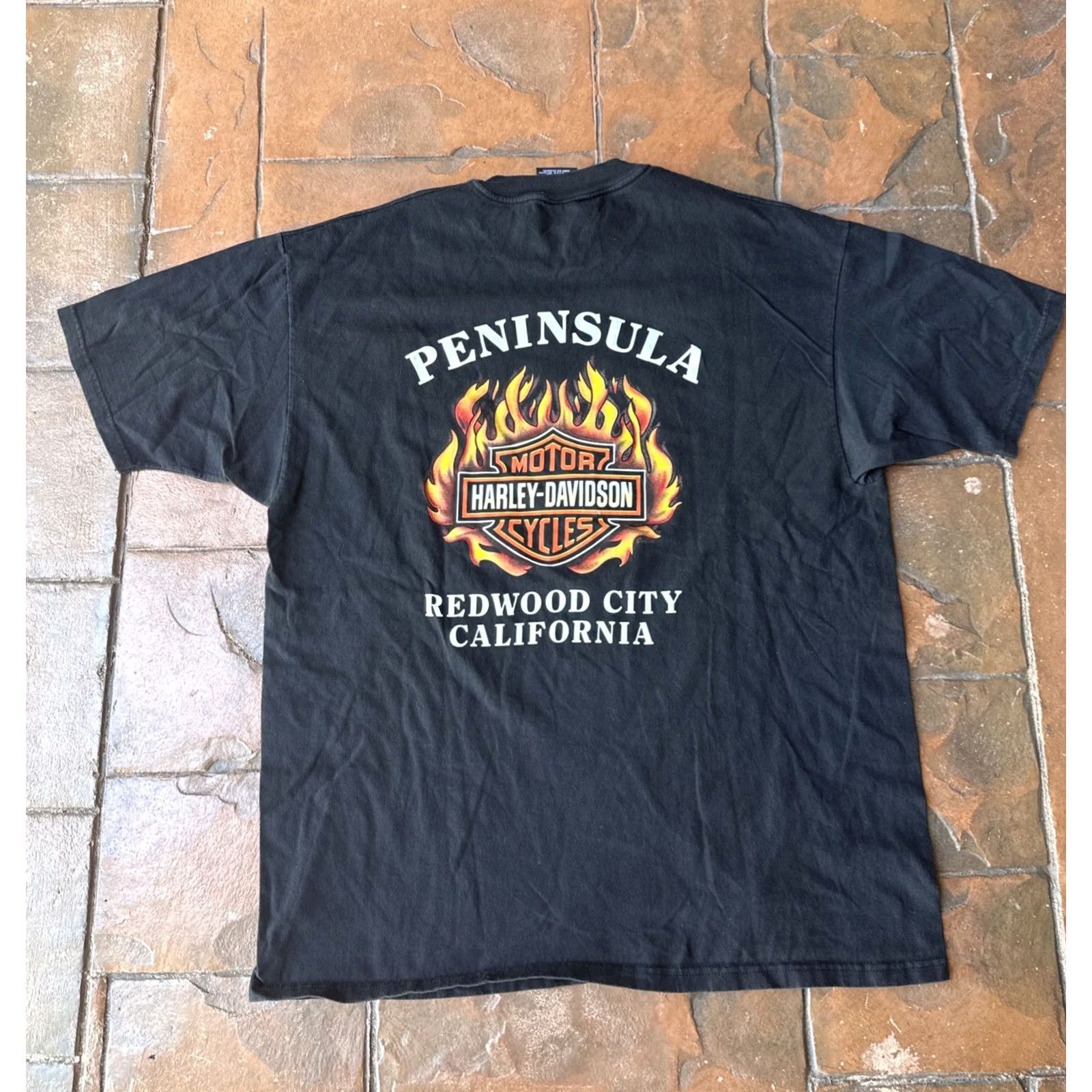 Harley Davidson VINTAGE Harley-Davidson California Flame Highly Contagious T-Shirt XL USA Size US XL / EU 56 / 4 - 3 Thumbnail
