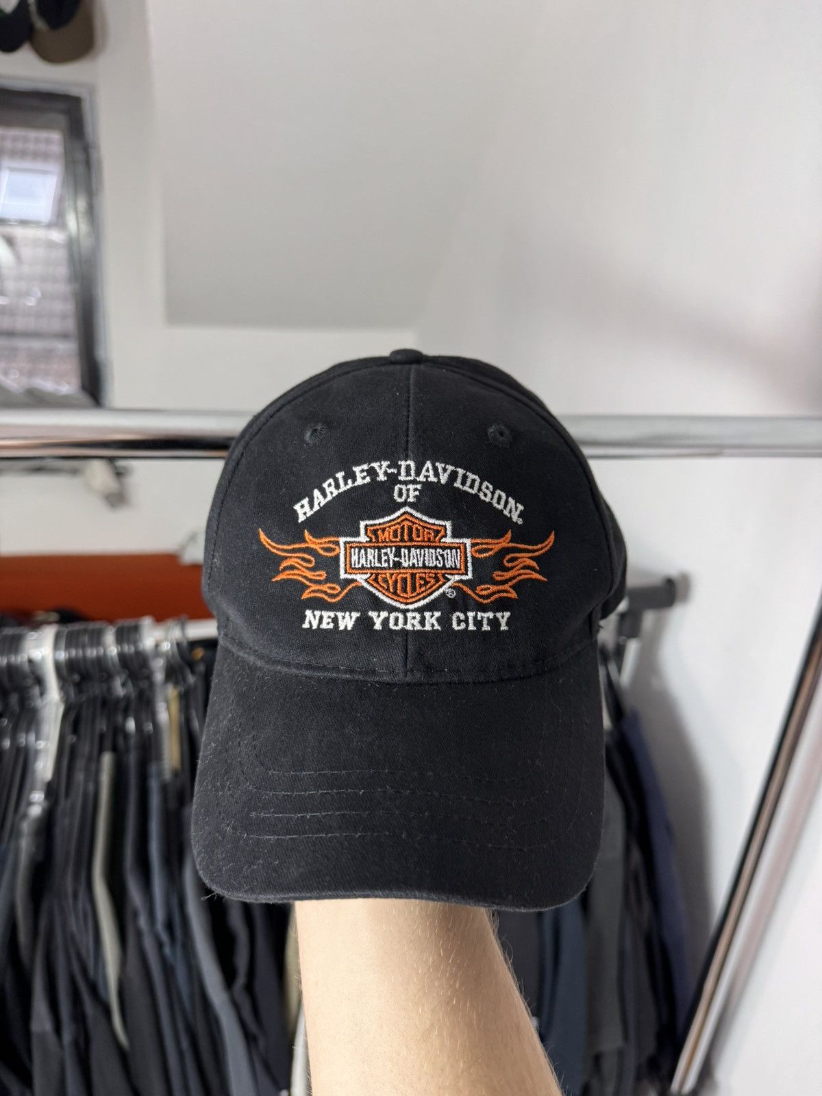 Harley Davidson × Vintage × West Coast Choppers Vintage Harley Davidson New York Hat Embroidered Logo 90s Size ONE SIZE - 7 Thumbnail