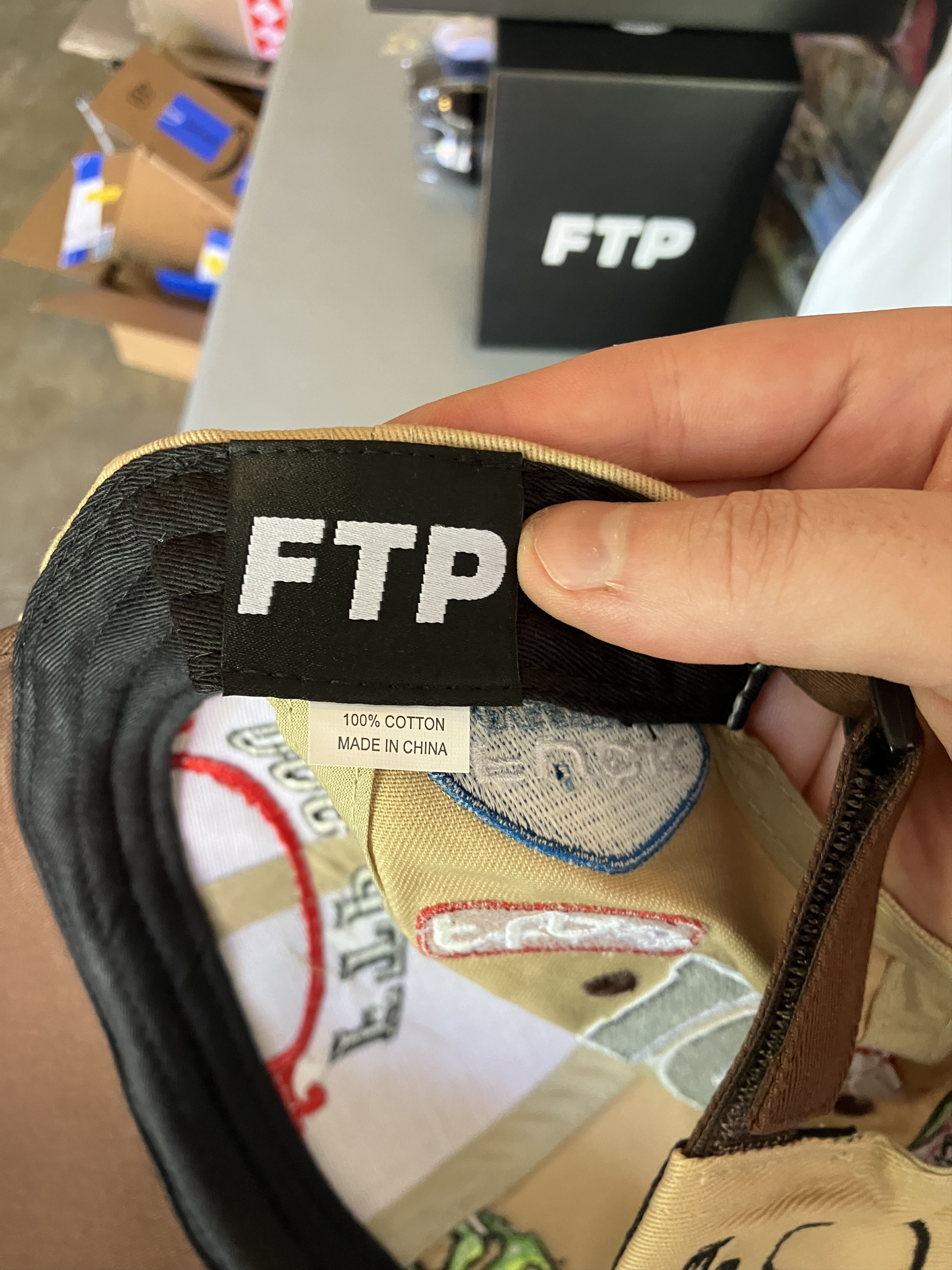 Fuck The Population FTP Raceway 6-Panel Hat - Khaki Size ONE SIZE - 5 Thumbnail