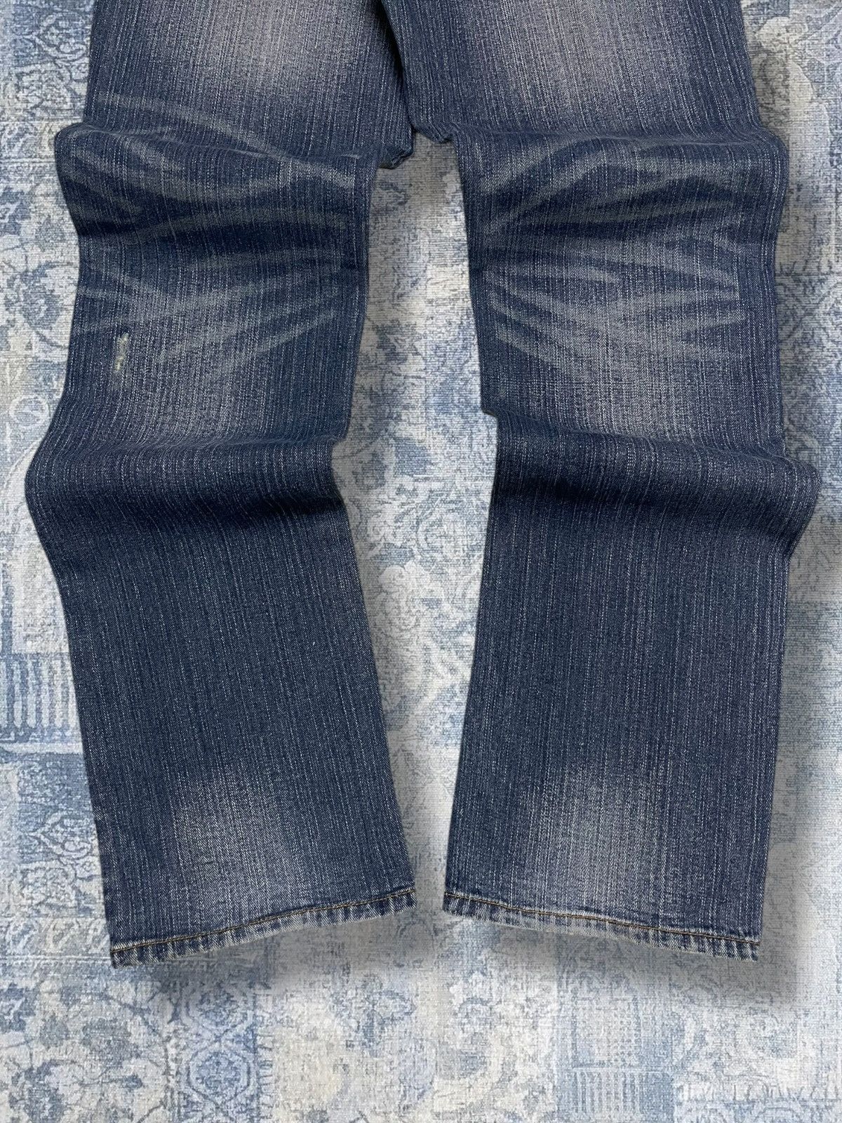 Japanese Brand Vintage 1990s Japan Designer Nylaus Distressed Patch Denim Size US 30 / EU 46 - 10 Thumbnail