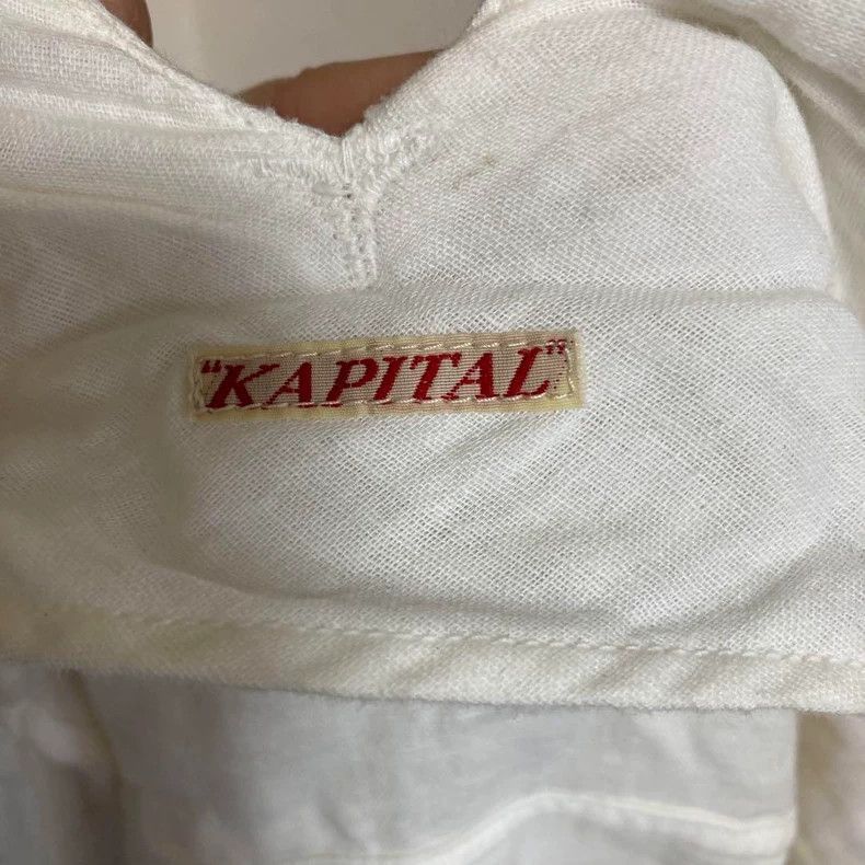 Kapital Kapital White High Collar Shirt with Anchor Embroidery-250 Size US S / EU 44-46 / 1 - 3 Thumbnail