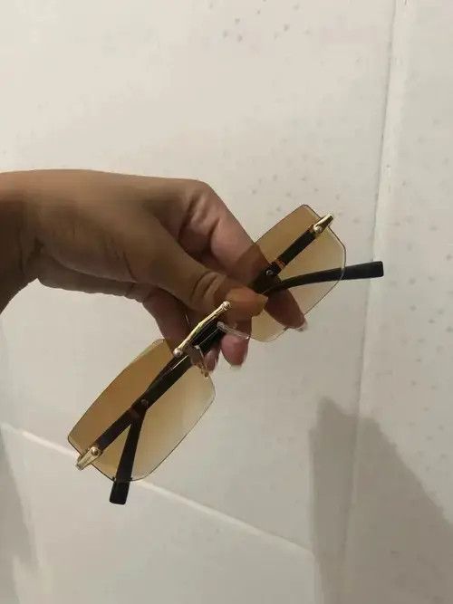 Other Brown Lens Rimless Square Sunglasses Size ONE SIZE - 2 Thumbnail