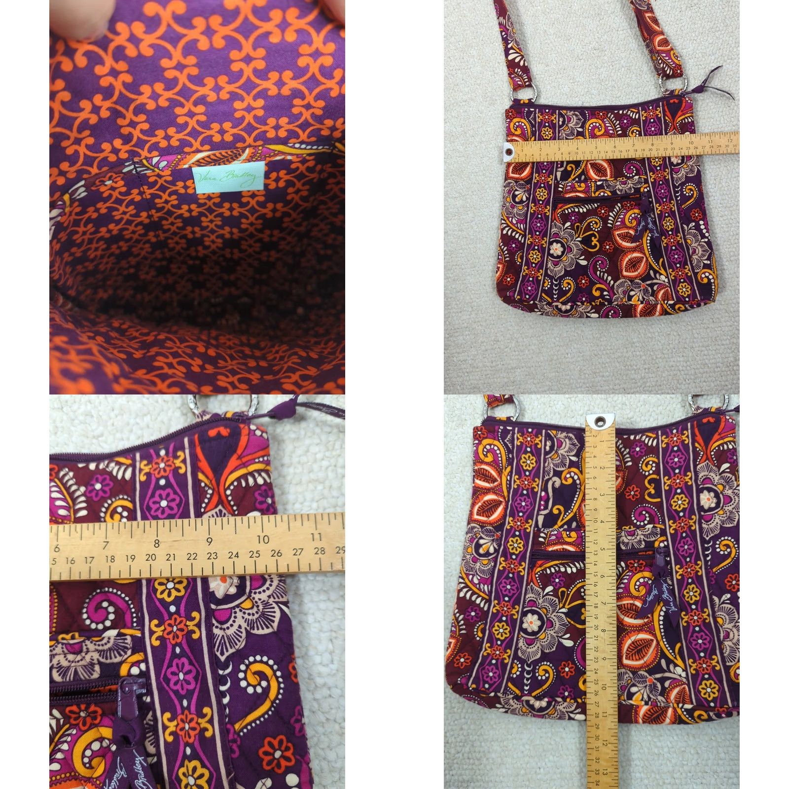Vera Bradley VERA BRADLEY Safari Sunset Crossbody Purse Hipster Medium Multicolor Corduroy? Size ONE SIZE - 8 Thumbnail