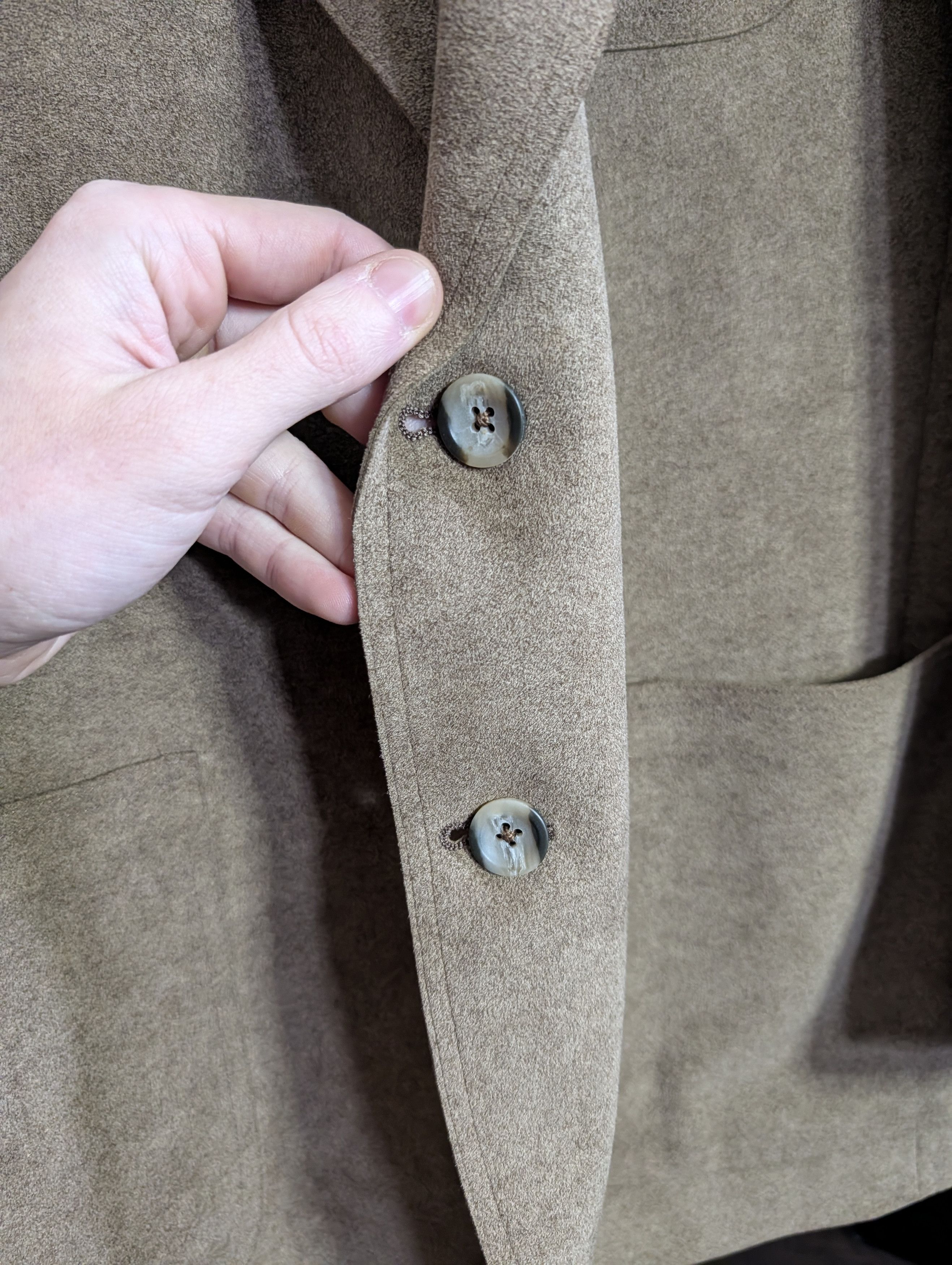 A.O. CMS Doncaster A.O. White VTG suede-like MiUSA sport coat Size 44R - 5 Thumbnail