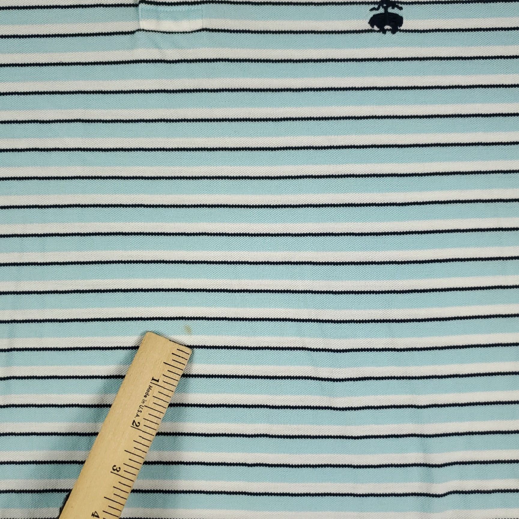 Brooks Brothers Brooks Brothers Polo Shirt Blue Striped Casual Short Sleeve Mens 2XL Classic Regular Fit Size US XXL / EU 58 / 5 - 3 Thumbnail