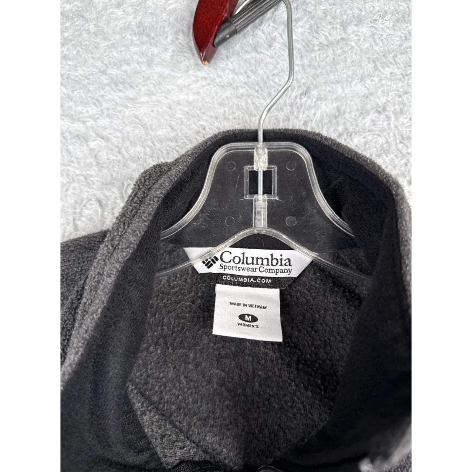 Vintage Columbia Vest Women Medium Gray Fleece 100% Polyester Full Zip Walking Golf Womens Size M / US 6-8 / IT 42-44 - 6 Thumbnail