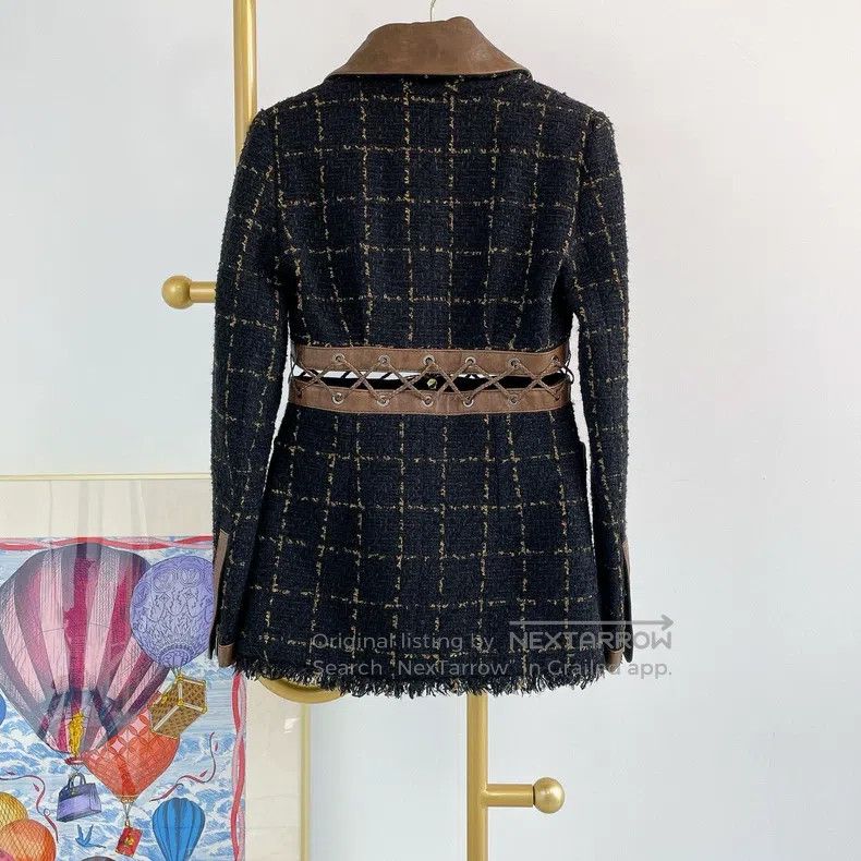 Chanel Black zongzi waist strap jacket