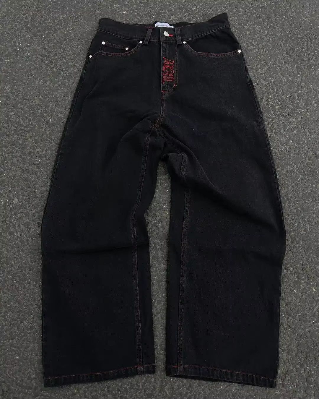Other Y2K Vintage Skull Jeans Size US 33 - 1 Thumbnail