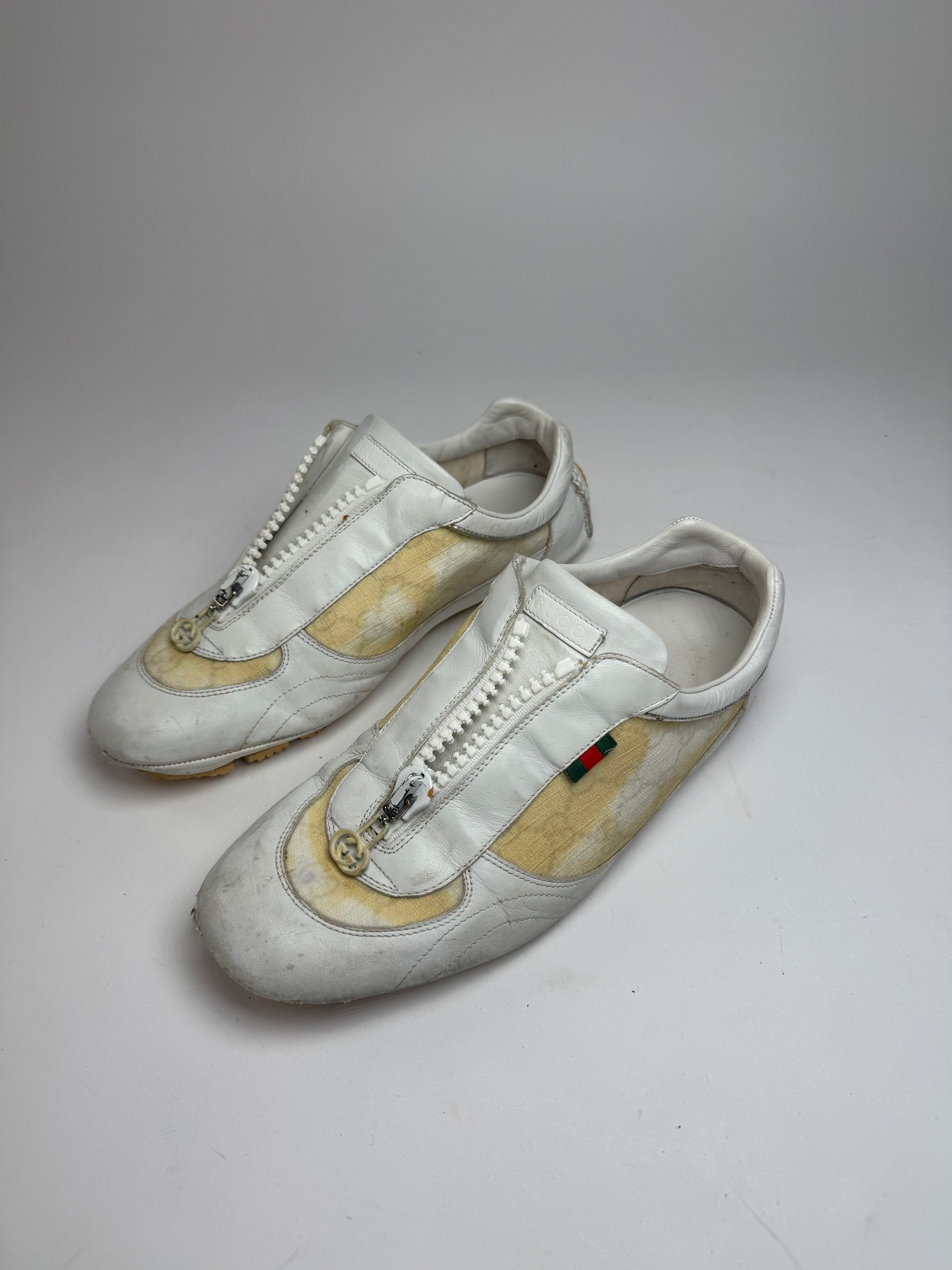 Gucci Vintage Monogram Sneaker White Beige EU38 Size US 7 / IT 37 - 1 Thumbnail