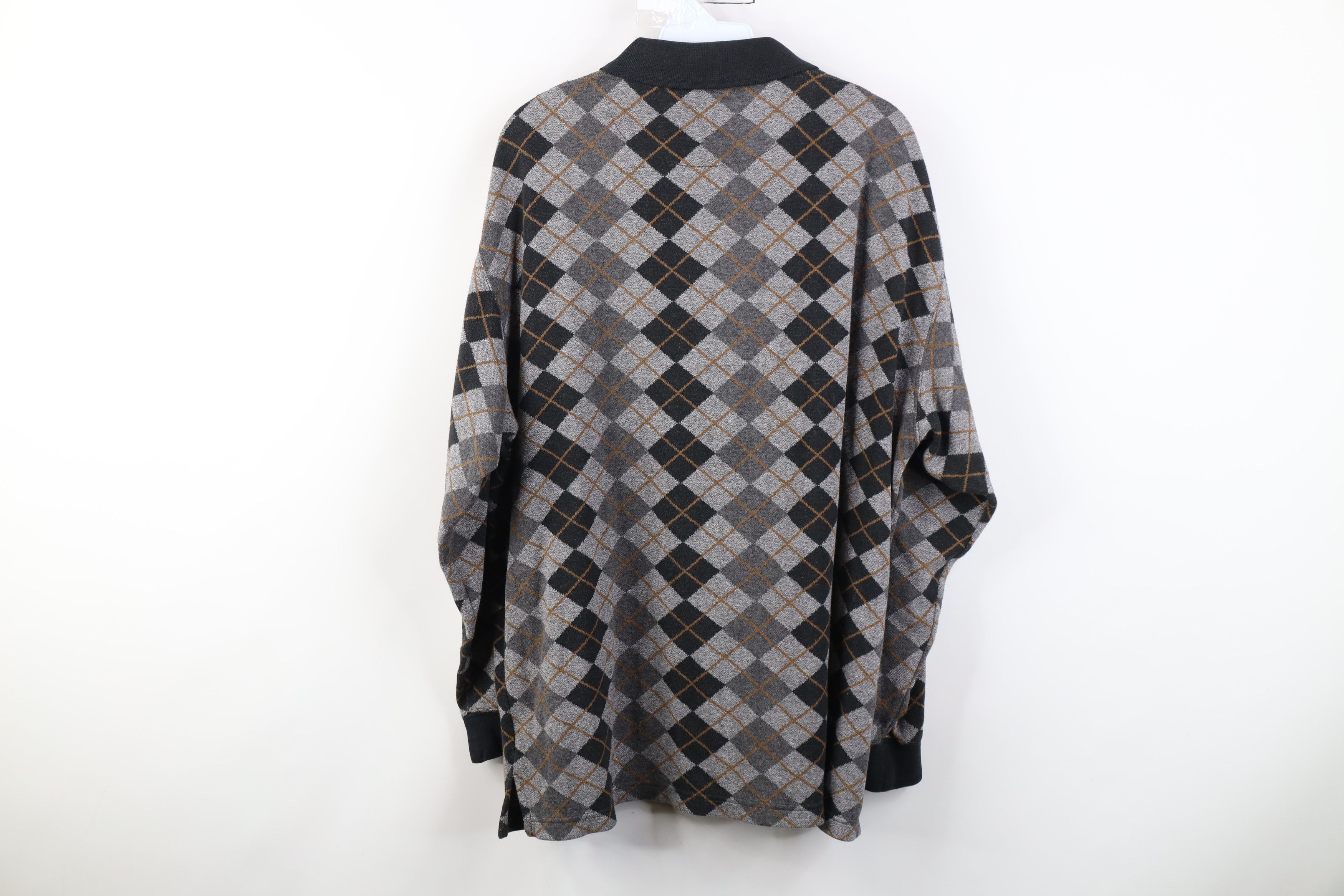 Vintage Vintage 90s Streetwear Knit Long Sleeve Golf Polo Shirt Size US XL / EU 56 / 4 - 9 Thumbnail