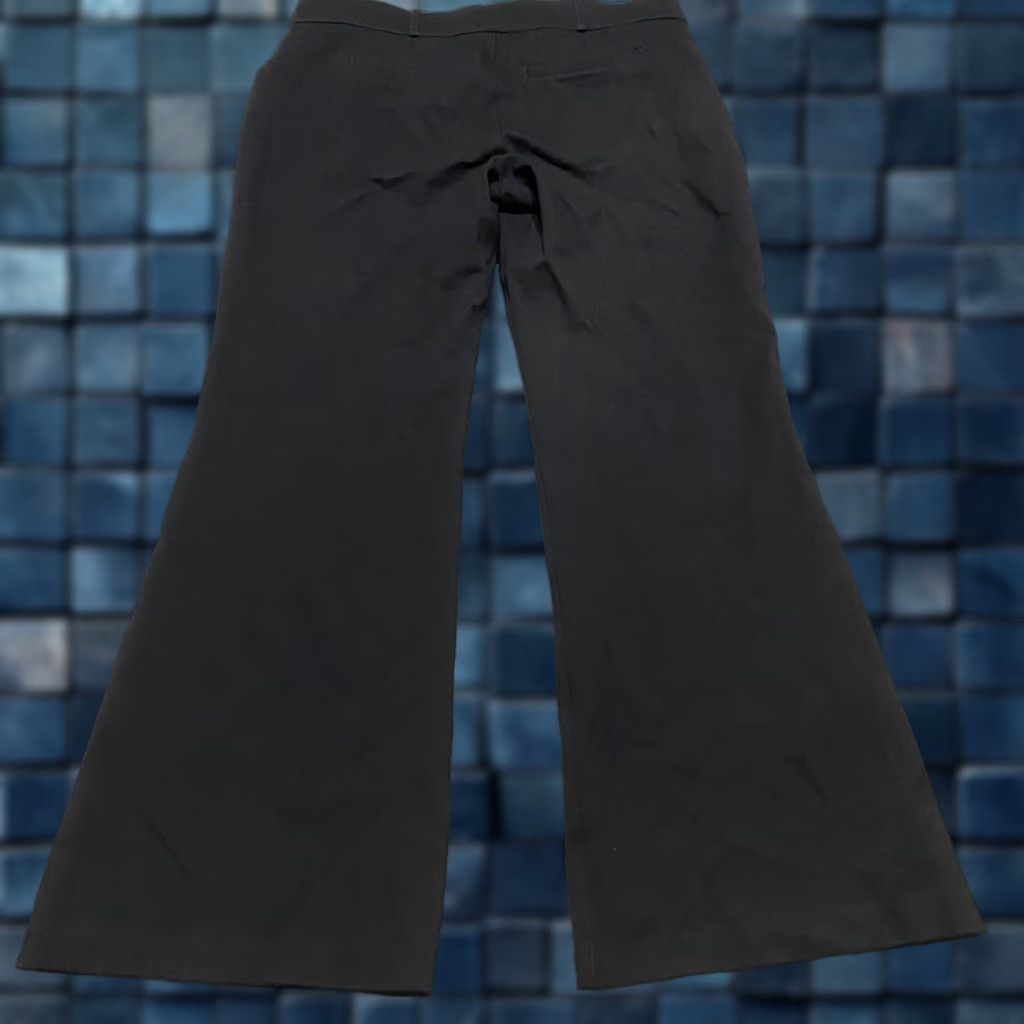 NYDJ NYDJ Womens Dress Pants Black Flared High Rise Pull On Pockets 32 Inseam 29 in VINTAGE? No Size 36" / US 14 / IT 50 - 1 Thumbnail