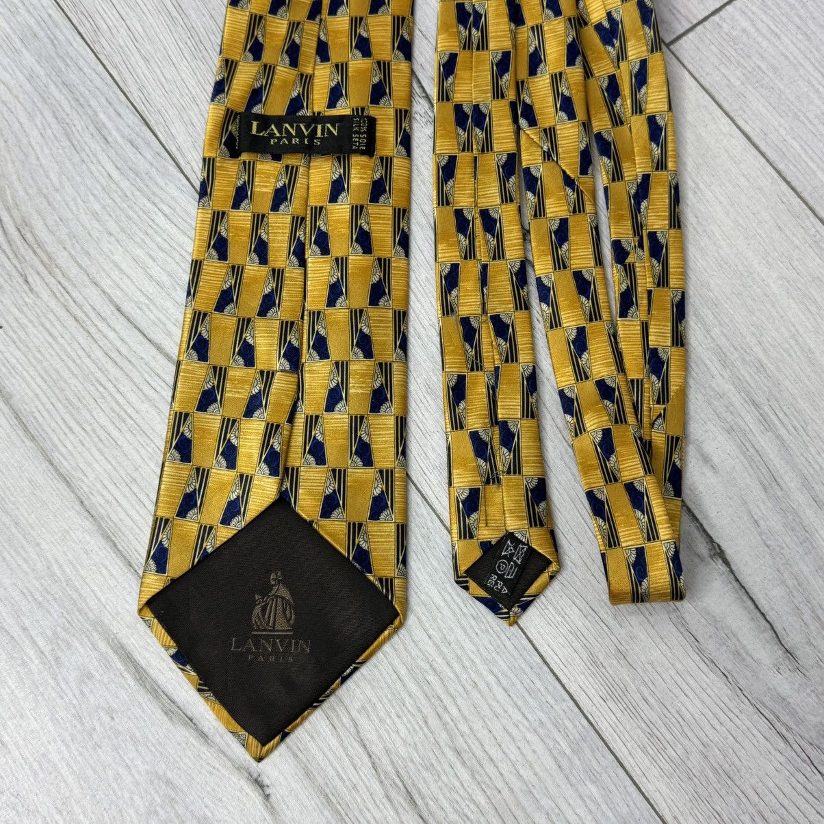 Lanvin Lanvin Paris Silk Tie Gold Made In France Size ONE SIZE - 2 Thumbnail