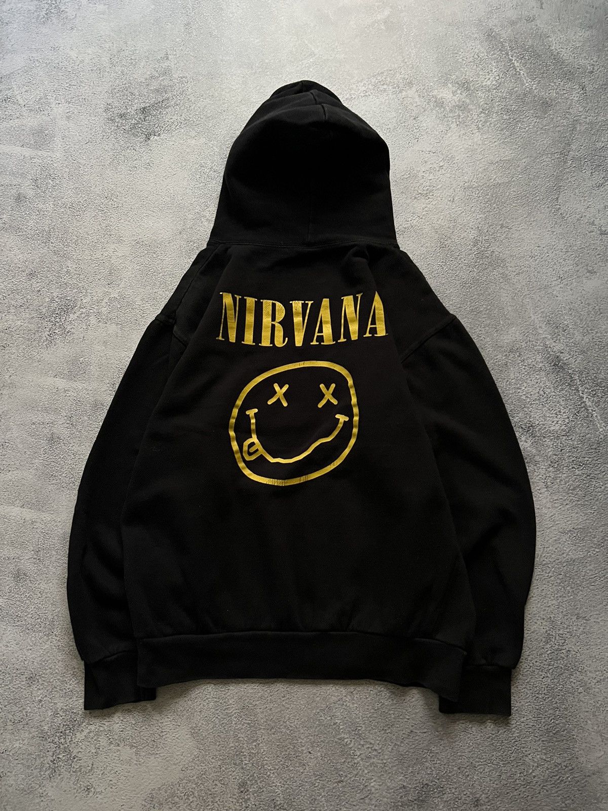 Band Tees × Nirvana × Vintage Vintage Y2k Nirvana Smile Big Logo Hoodie 00’s Size US L / EU 52-54 / 3 - 2 Thumbnail