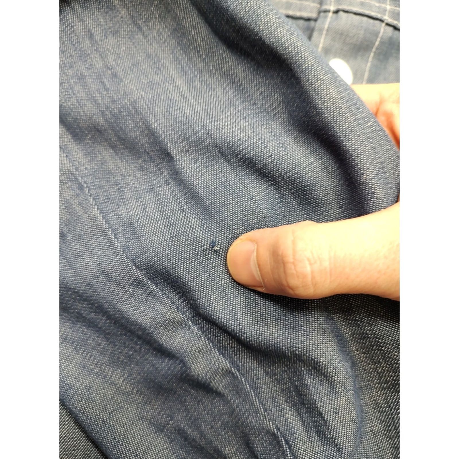 Denime VINTAGE Denim Chore Jacket XL Men Mid-Length Snap Button Military Style Workwear USA 80s Blue Size US XL / EU 56 / 4 - 7 Thumbnail