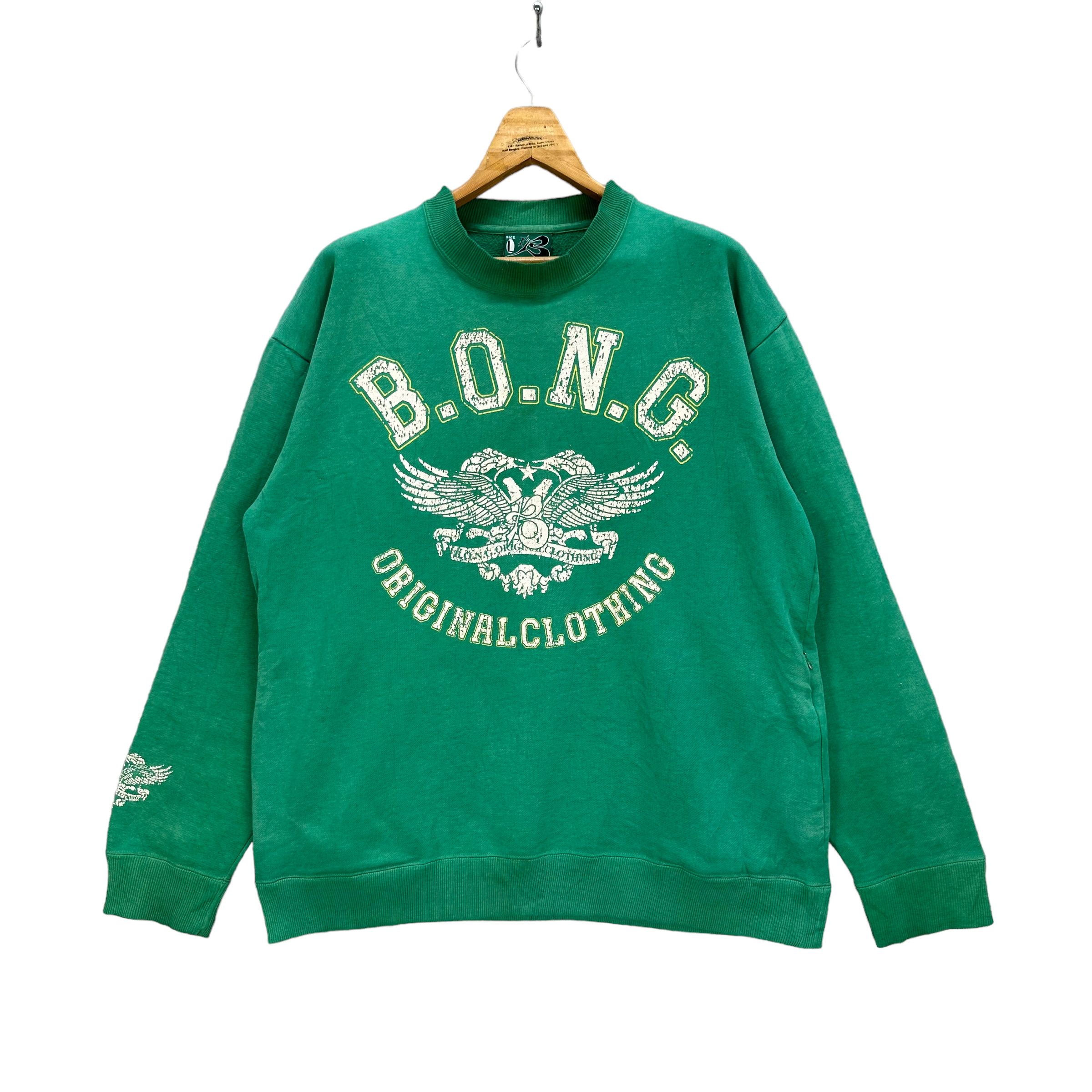 Japanese Brand BONG UK INTERNATIONAL BOG LOGO SWEATSHIRTS #7734-167 Size US L / EU 52-54 / 3 - 1 Thumbnail