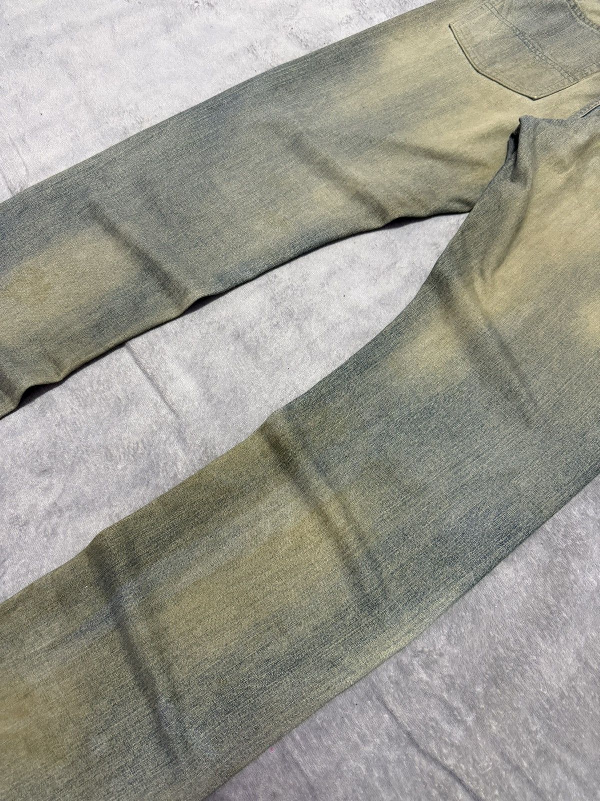 Edwin × Japanese Brand × Vintage Edwin 505 Mud Wash Selvedge Red Line Loose Straight Jeans Size US 31 - 14 Thumbnail