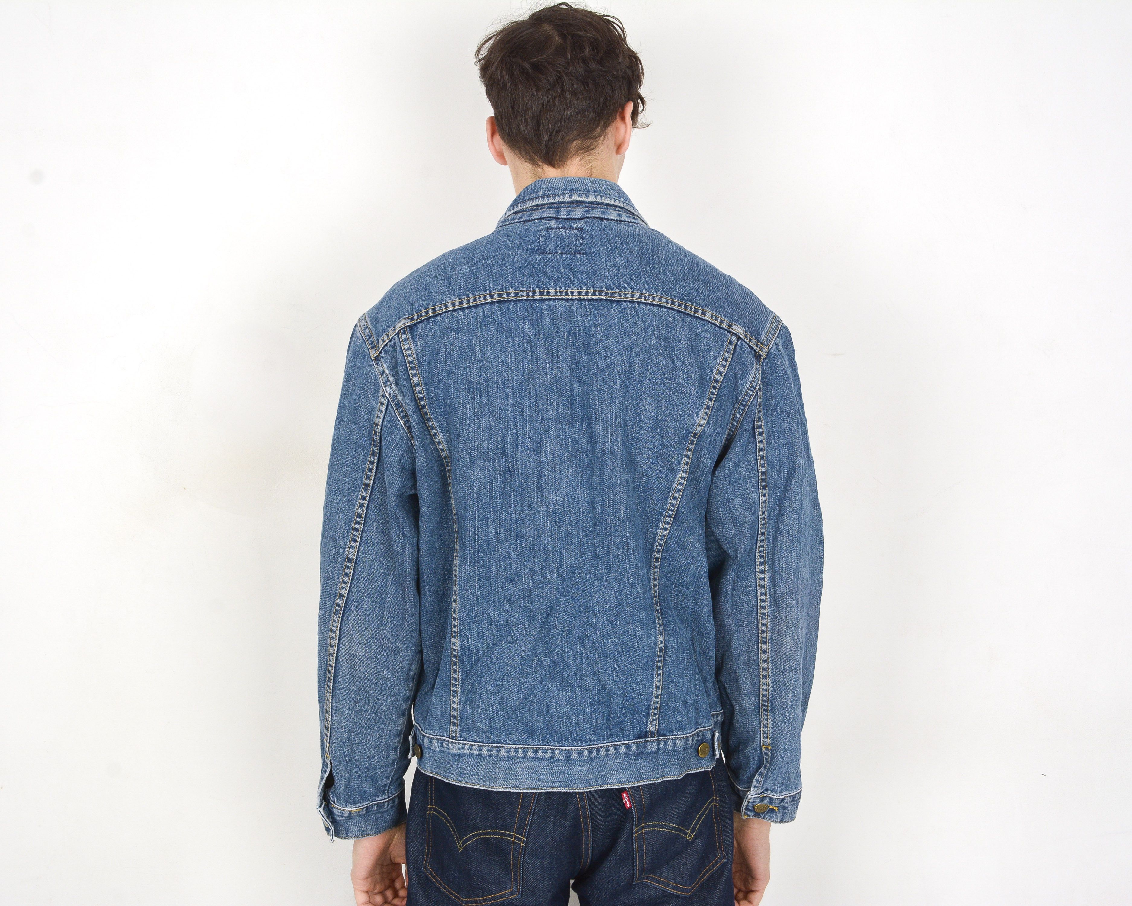 Lee LEE Vintage 2005 Men’s XL Denim Trucker Jacket Blue Jean Size US XL / EU 56 / 4 - 3 Thumbnail