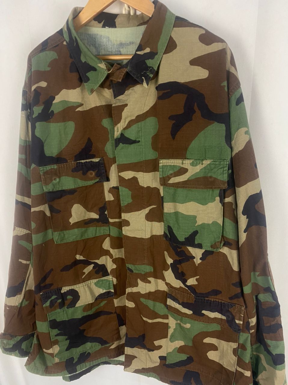 Vintage Vintage us army woodland button up jacket Size US XL / EU 56 / 4 - 3 Thumbnail
