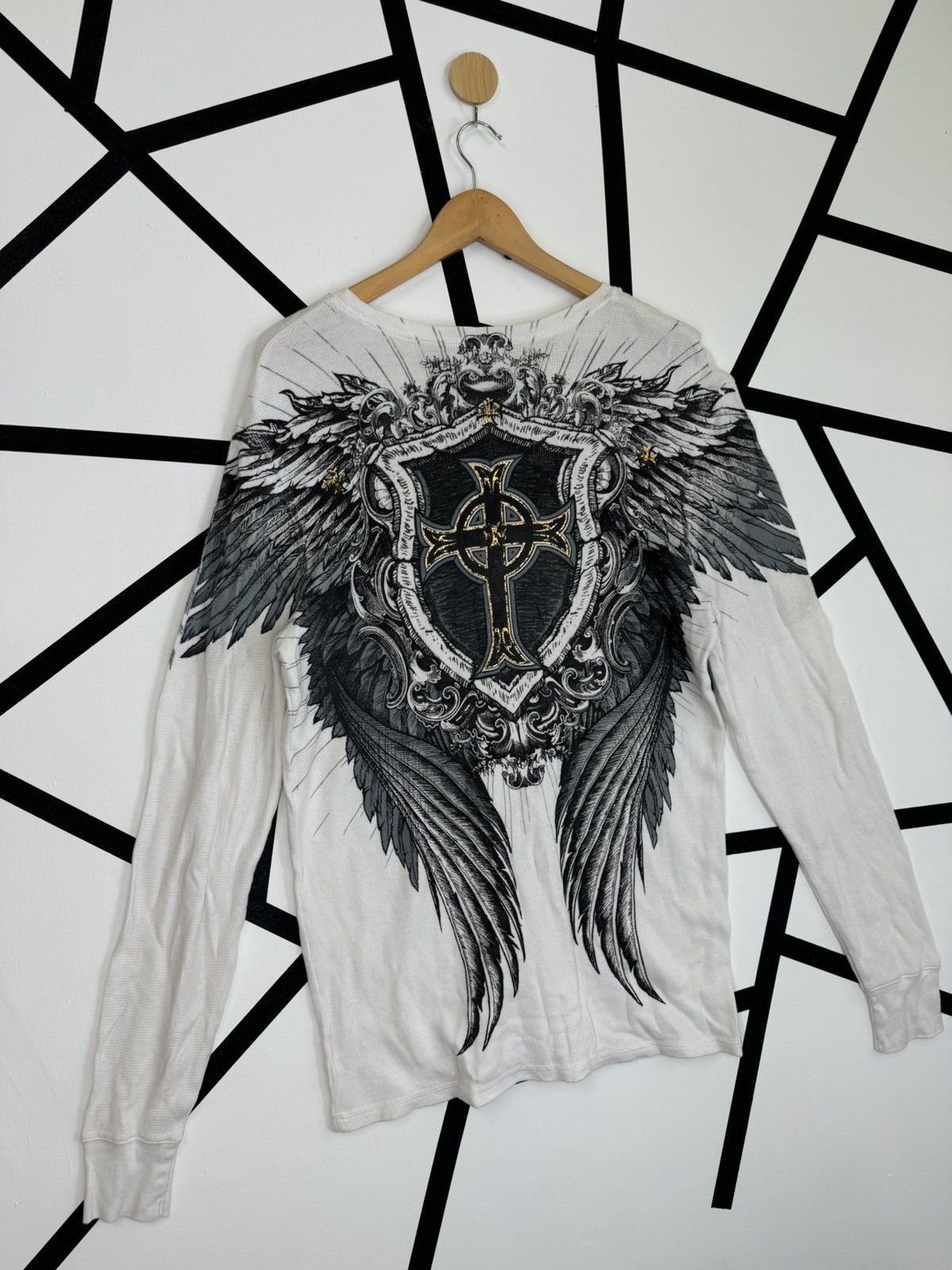Affliction Crazy Vintage Y2K EXTREME COUTURE Cross Skull Shirt Size US M / EU 48-50 / 2 - 7 Thumbnail
