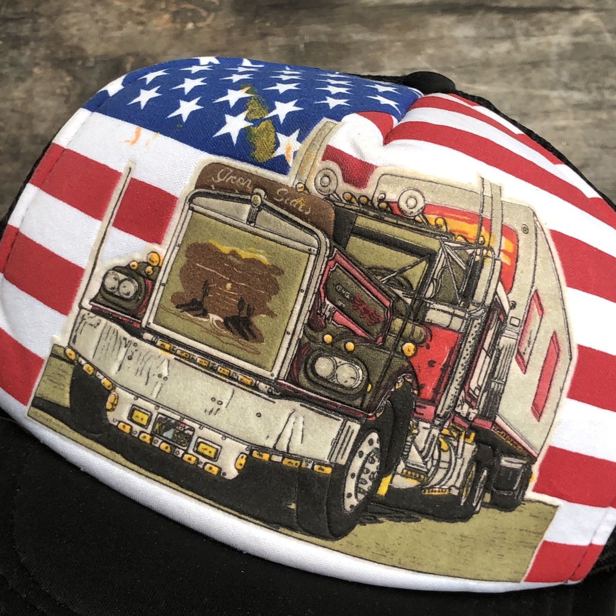 Vintage 1990’s Vintage American Truck Graphic Foam Trucker Hat Size ONE SIZE - 4 Thumbnail