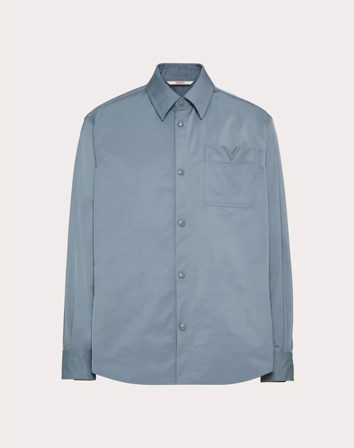 Valentino oc11z0625 Nylon Shirt Jacket With Rubberised in Dusty Blue Size US S / EU 44-46 / 1 - 1 Thumbnail