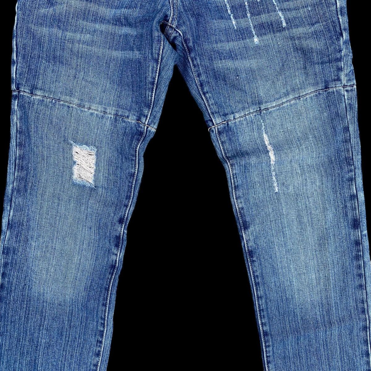 Hysteric Glamour × Japanese Brand Crazy Double Waist Thrashed Denim Jeans Size US 31 - 13 Thumbnail