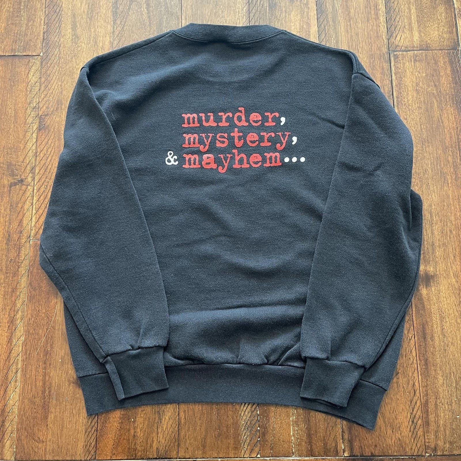 Delta Vtg Deathtrap Sweatshirt L Black Crewneck USA Ira Levin 90s Size US L / EU 52-54 / 3 - 10 Thumbnail