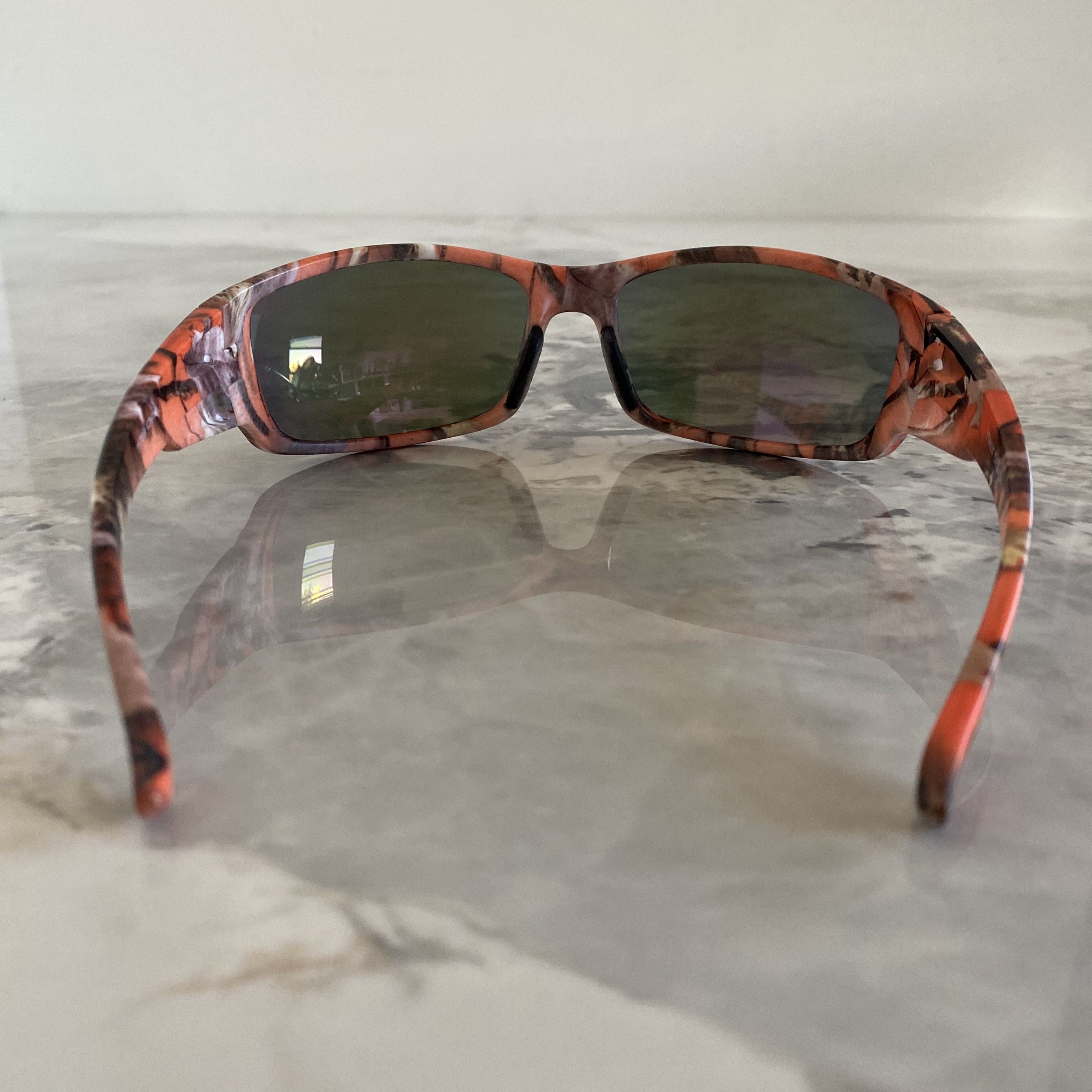 Vintage Orange and Black Camouflage Mirrored Sunglasses Size ONE SIZE - 5 Thumbnail