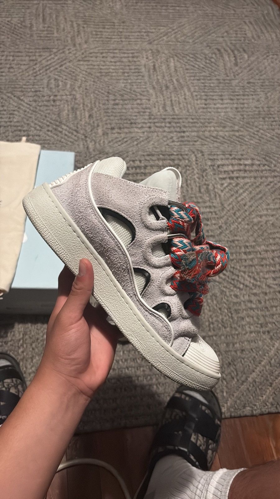 Lanvin Lavin curb Grey/blue Size US 8 / EU 41 - 8 Thumbnail