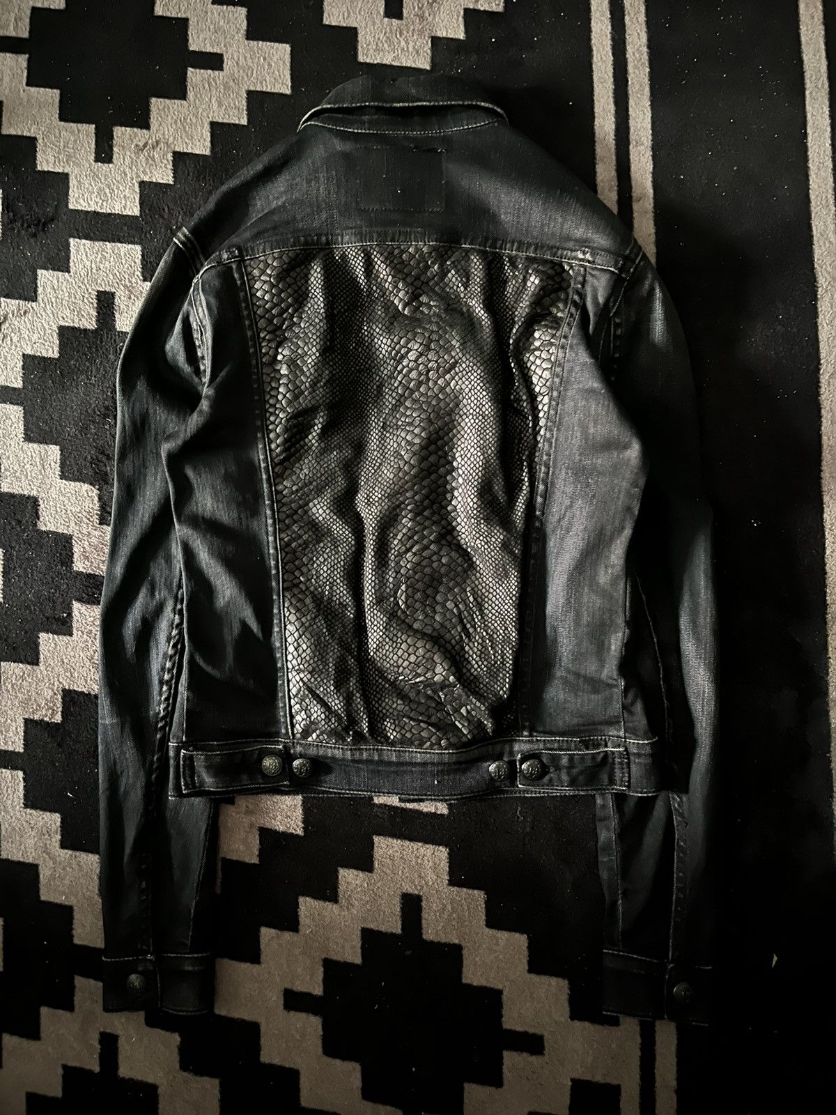 R13 Archive R13 snake skin waxed denim jacket Size US XS / EU 42 / 0 - 2 Thumbnail