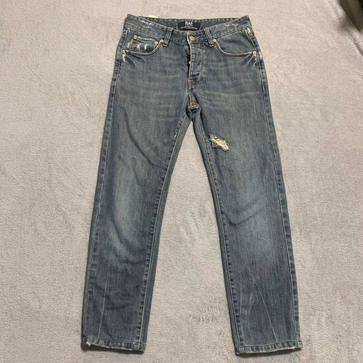 image of 10 Corso Como x Raf By Raf Simons Raf By Raf Simon Corso Como Distress Denim Pants in Blue (Size 30