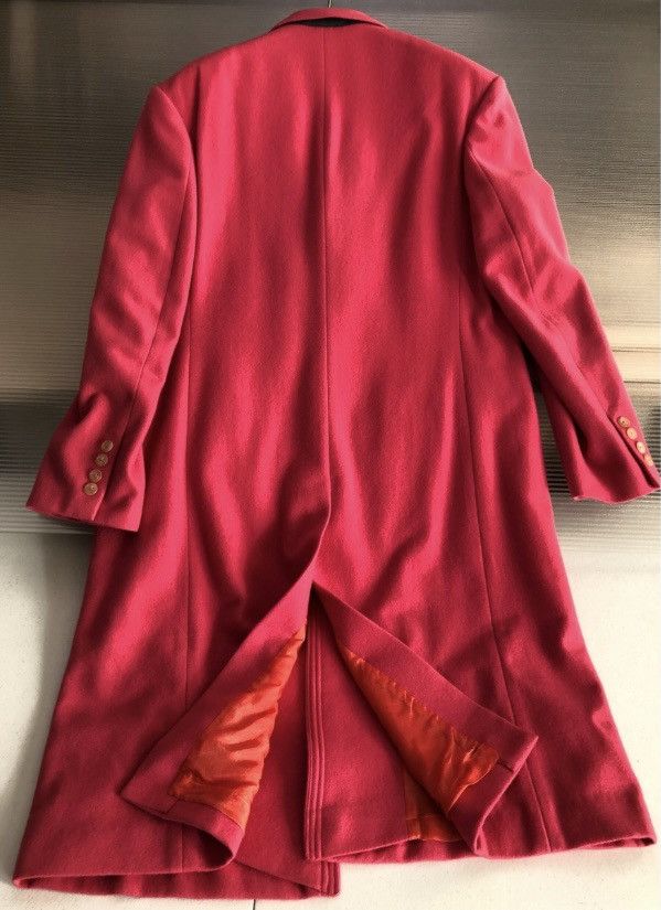 Yohji Yamamoto YYPH 🇯🇵 Pink Wool Yuzen Dyed Wolf Reversible Chester coat 3 Size US L / EU 52-54 / 3 - 12 Thumbnail