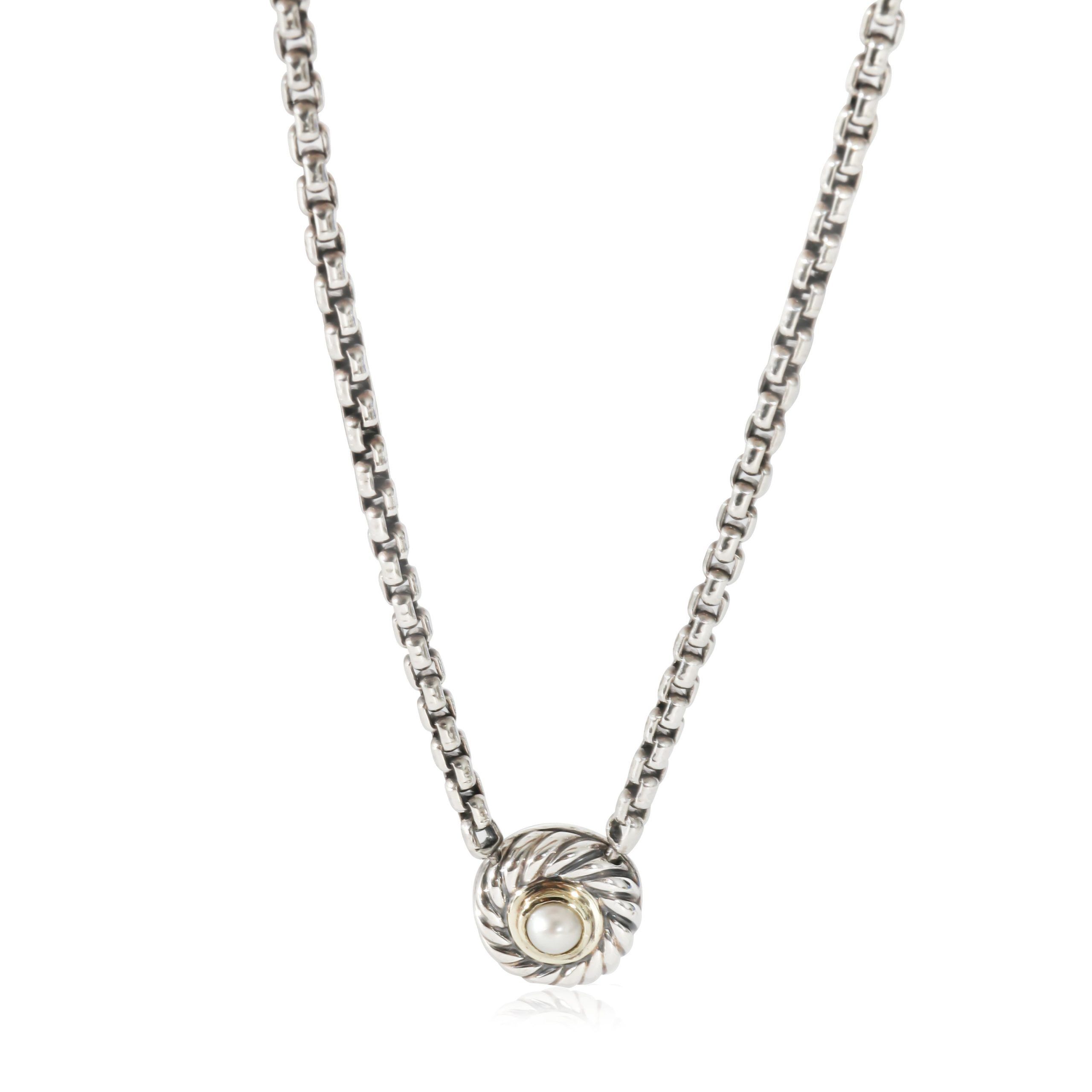 David Yurman Pearl Necklace in 14K Yellow Gold/Sterling Silver