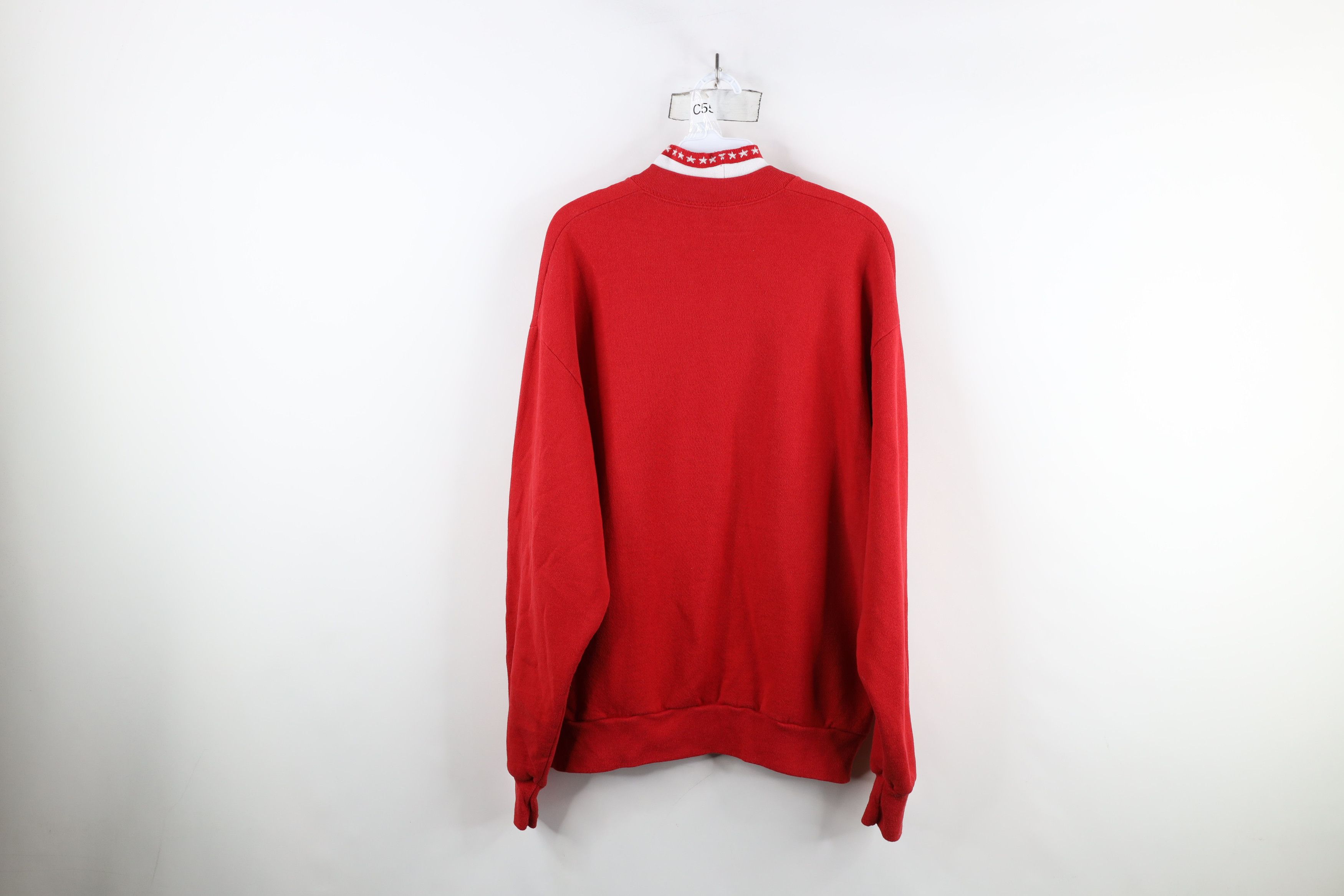 Vintage Vintage 90s Streetwear USA American Flag Sweatshirt USA Size L / US 10 / IT 46 - 11 Thumbnail