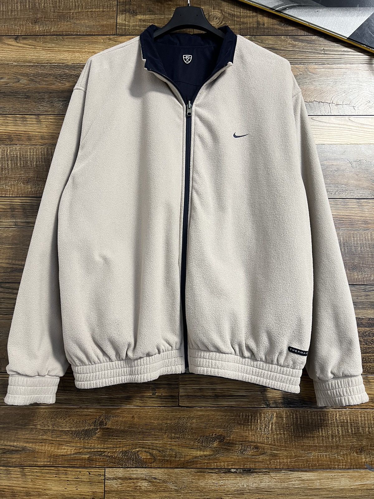 NIKE GOLF Vintage Reversible Fleece/Nylon Jacket 90s 2 in 1