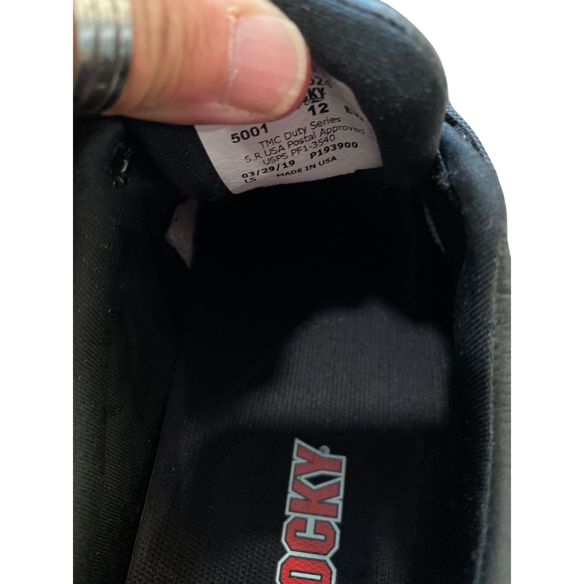 Other Rocky 5001 USPS postal mens black leather slip resist shoes Size US 12 / EU 45 - 8 Thumbnail