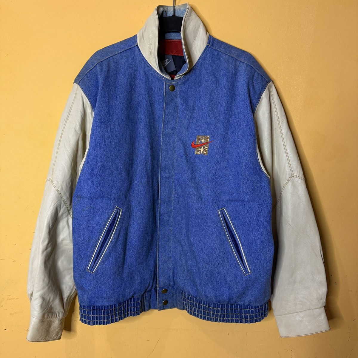 Nike Nike 90’s Honolulu marathon denim leather jacket Size US XL / EU 56 / 4 - 2 Thumbnail