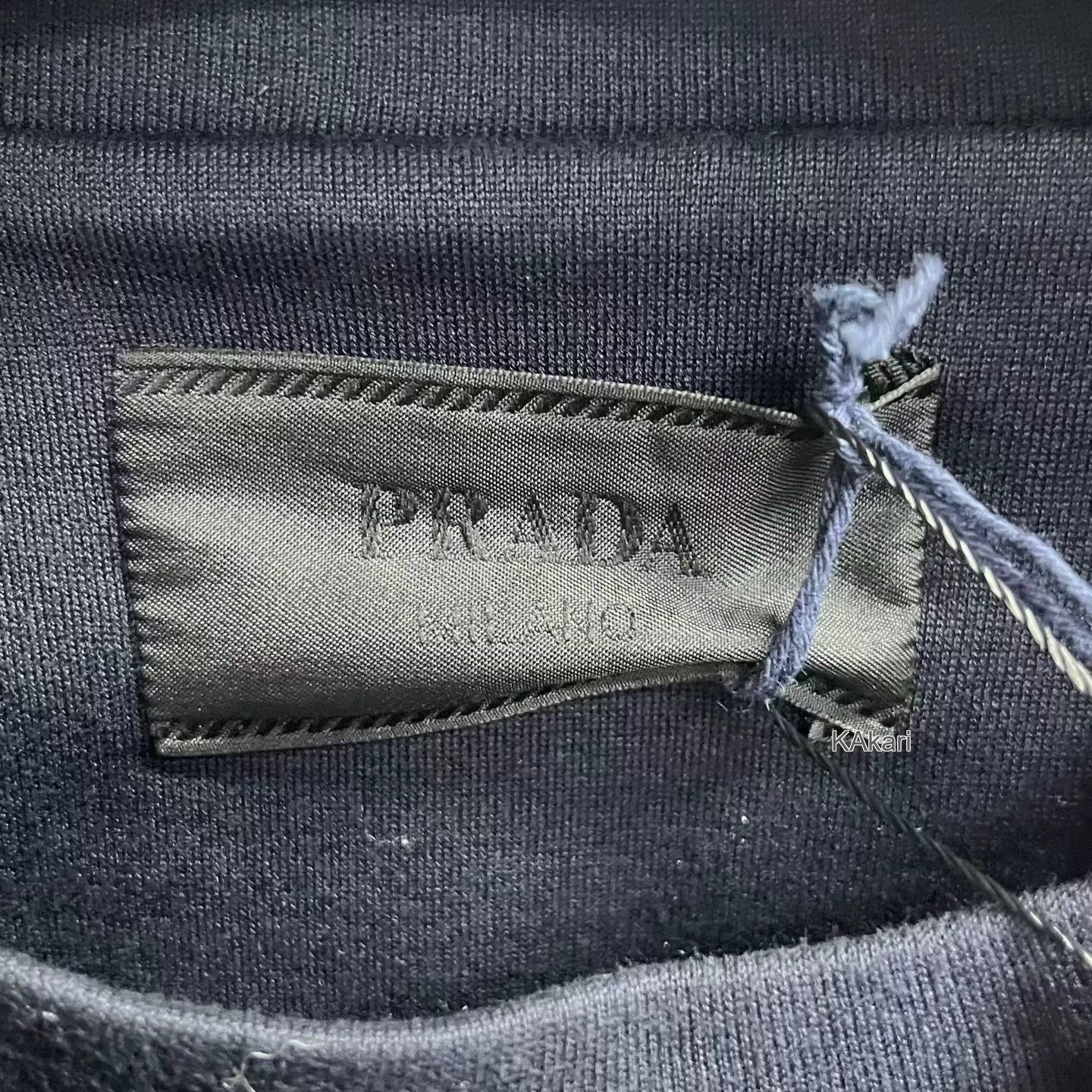 Prada Prada Blue Cotton Crewneck Sweatshirt Size US XXS / EU 40 - 2 Thumbnail