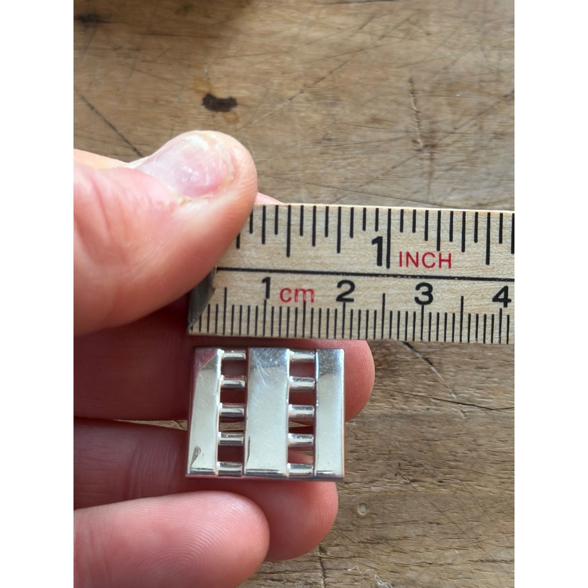 Other Silver-Toned Rectangular Cufflinks With Textured Geometric D Size ONE SIZE - 4 Thumbnail