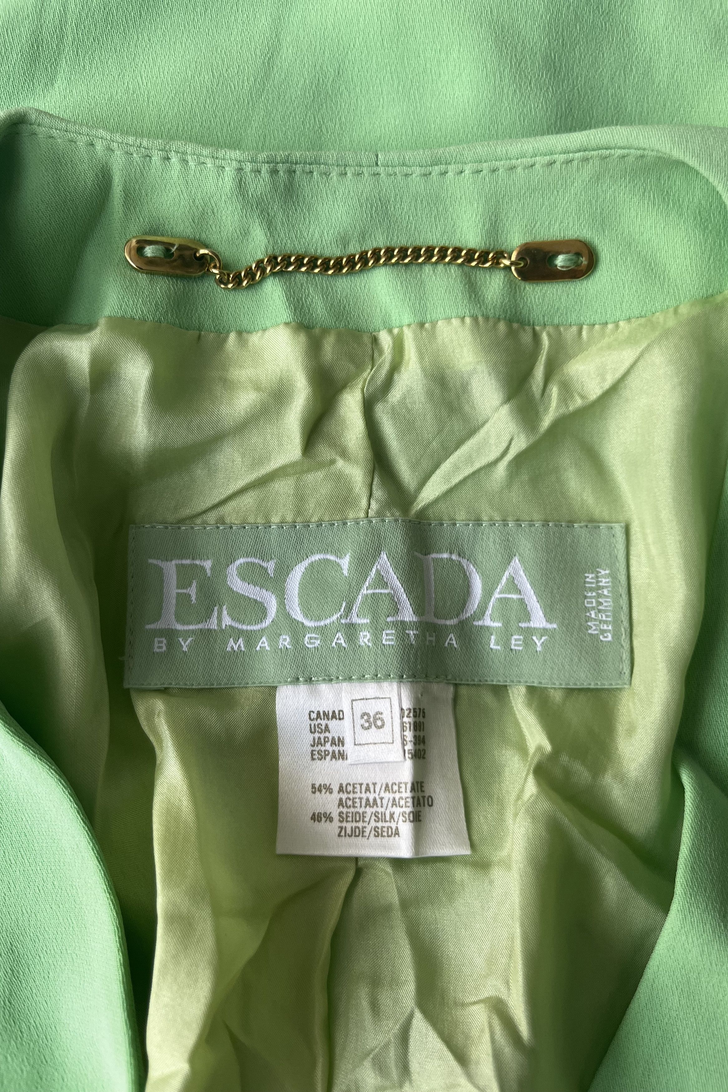 Escada Escada Green Suit Size XS / US 0-2 / IT 36-38 - 5 Thumbnail