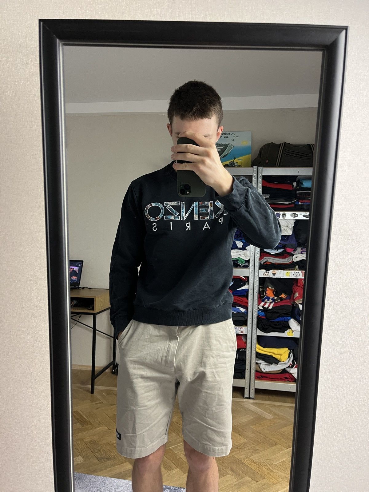Kenzo × Other Kenzo Paris Big Embroidered Logo Sweatshirt Size M / US 6-8 / IT 42-44 - 2 Thumbnail