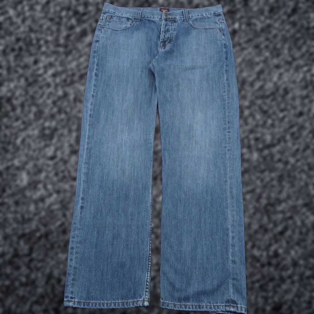 Von Dutch VINTAGE Von Dutch Jeans Mens 36x34 Wide Leg Relaxed Y2K Baggy Blue Button Fly Denim Shirt? Size US 36 / EU 52 - 1 Thumbnail